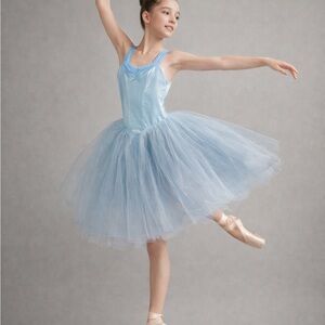 Weissman Blue Ballet Dance Competition Costume Size MC See Pictures